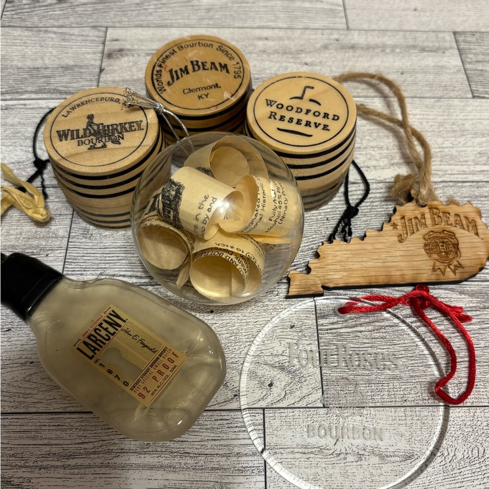 7 piece Bourbon Ornaments